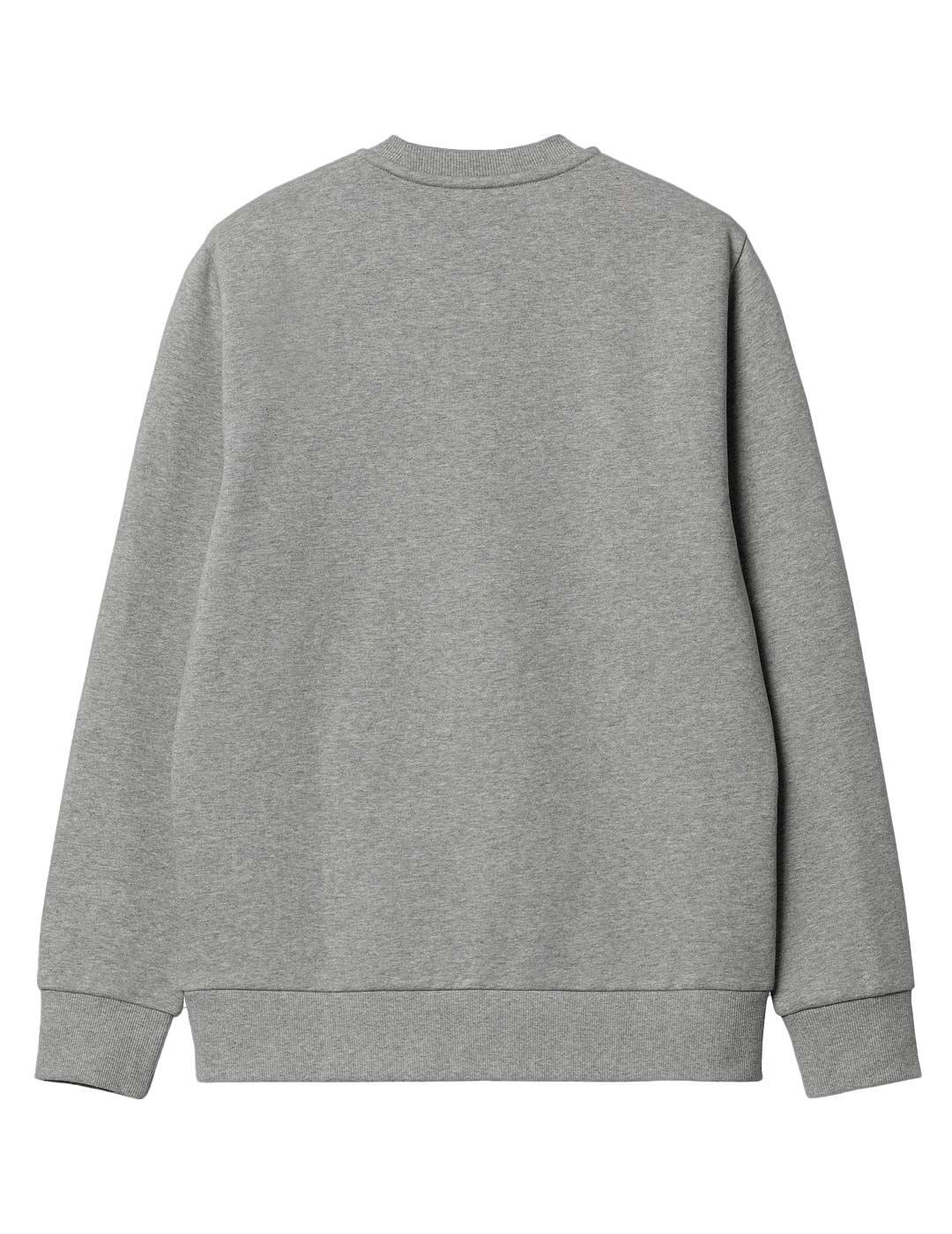 Sudadera Carhartt Script Embroidery Gris