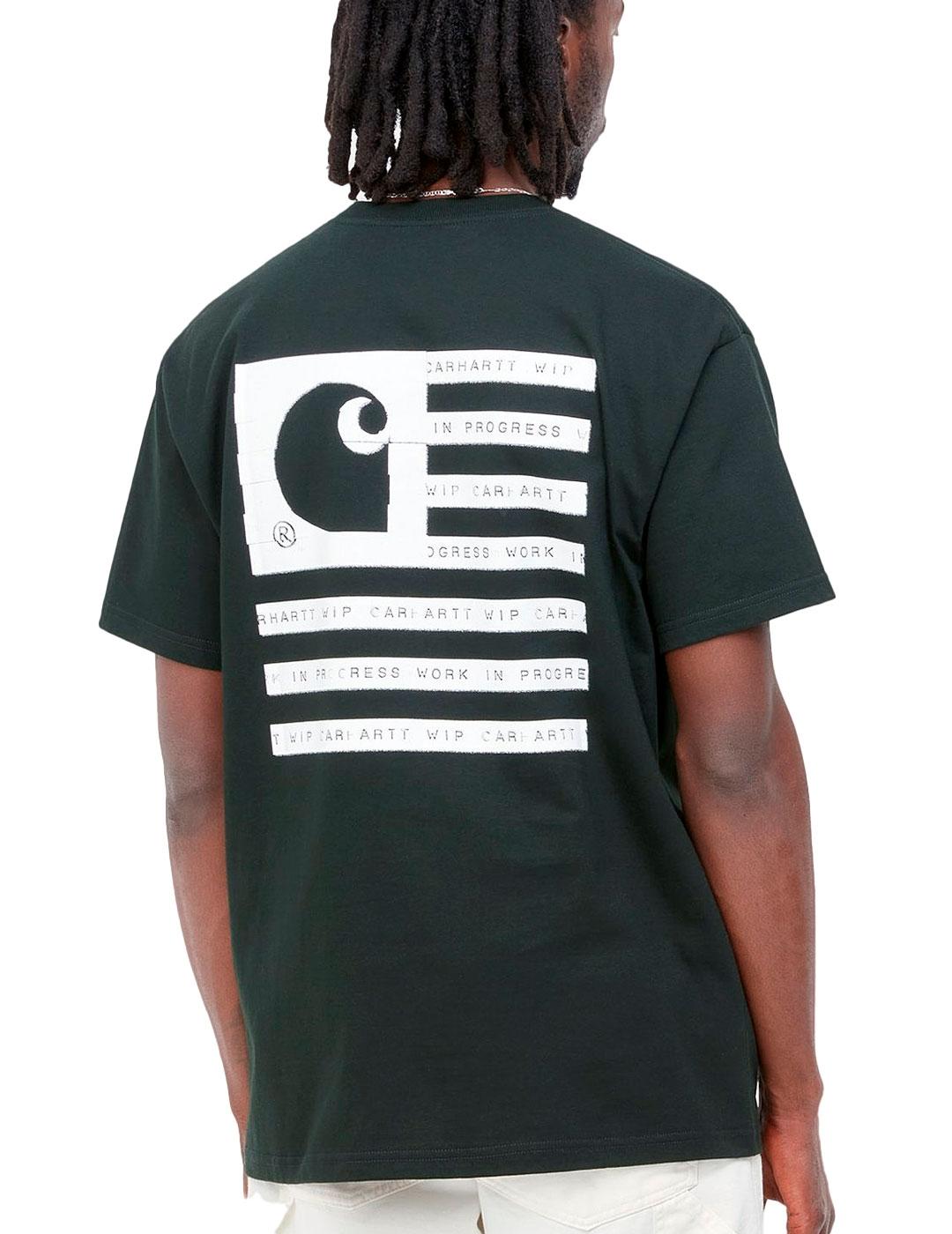 Camiseta Carhartt Label State Verde