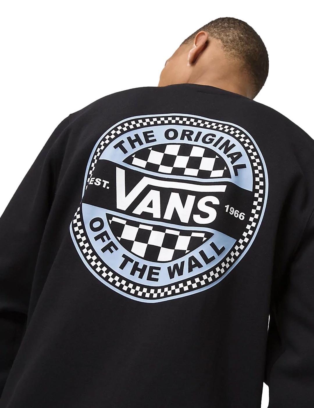 Sudadera sin Capucha Hombre Vans Negro 