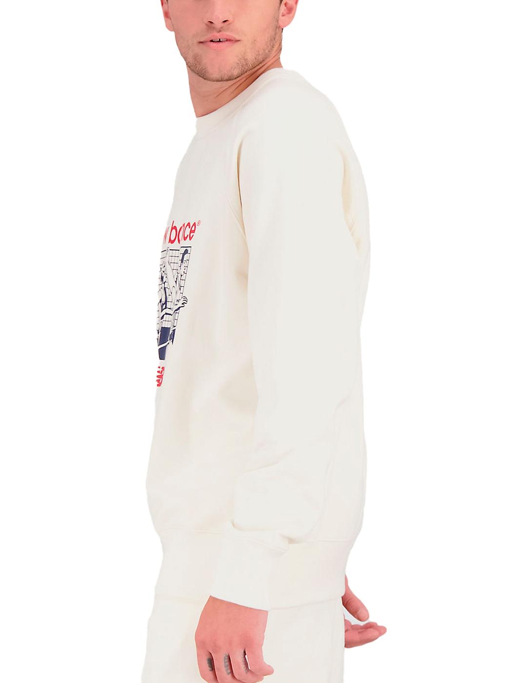 Sudadera New Balance Athletics Graphic Beige