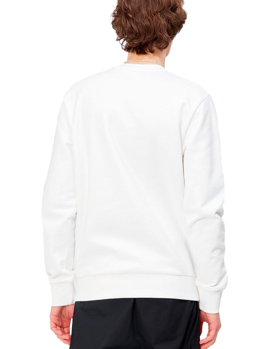 Sudadera Carhartt script Embroidery Blanco