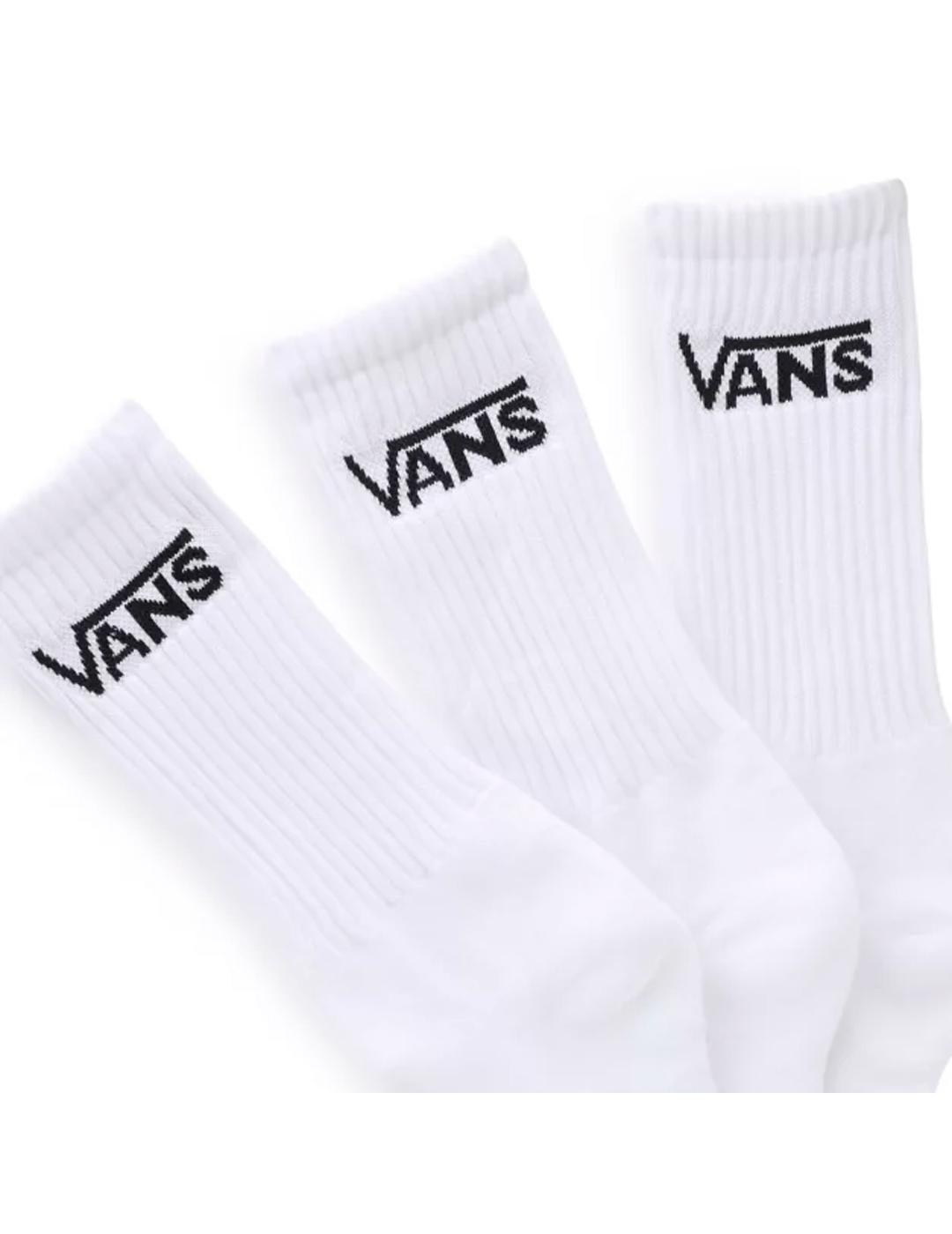 Subir Espantar Descarga Calcetines Vans Classic Altos Blanco (3 pares)