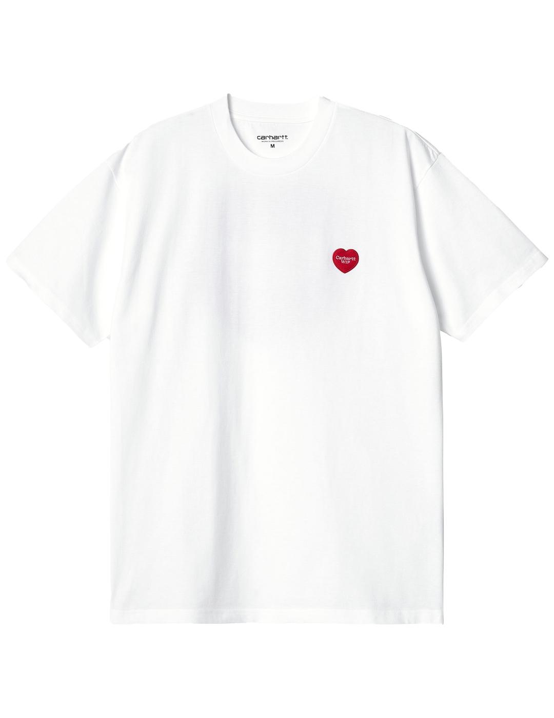 Camiseta Carhartt Double Heart Blanco