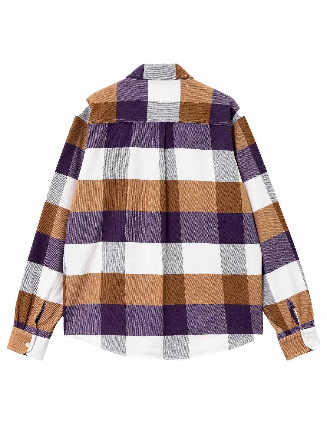 Camisa Carhartt Wip Lyman Morado/Marrón