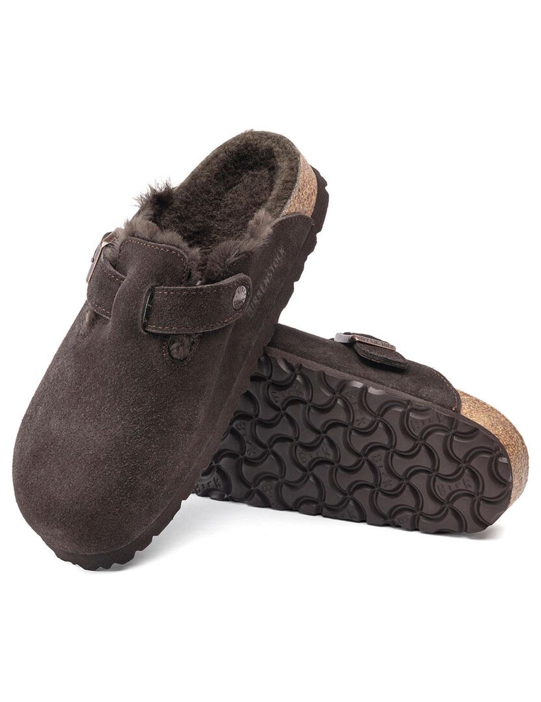 Zuecos Birkenstock Boston VL Shearling Mocca