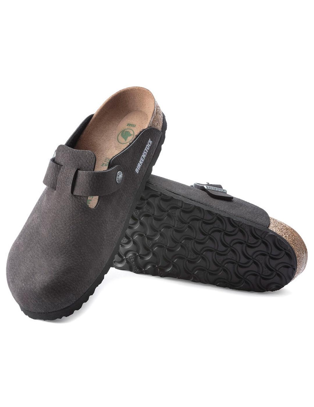 Zuecos Birkenstock Boston Vegano Negro