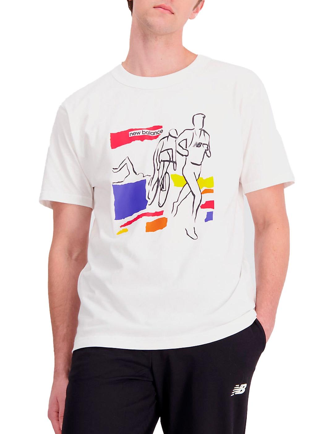 Camiseta New Balance Athletics Graphic Blanco