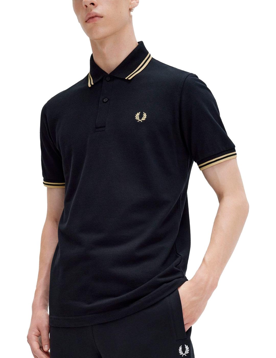 Polo Fred Perry M12 Negro