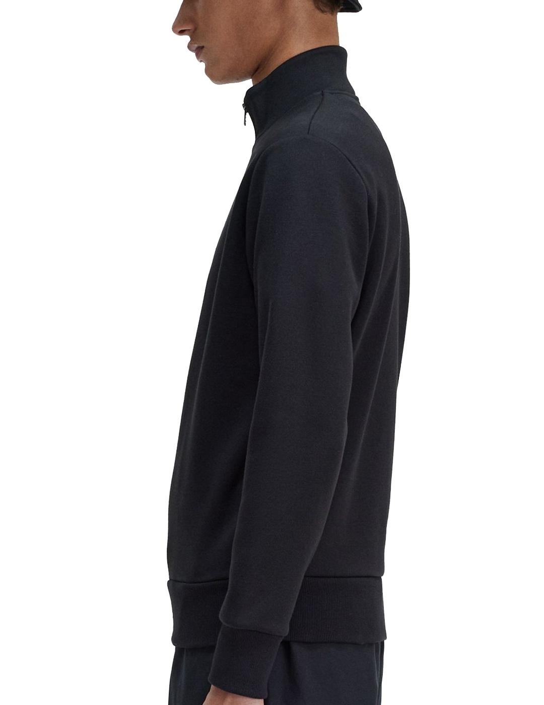 Sudadera Fred Perry bordada con media cremallera