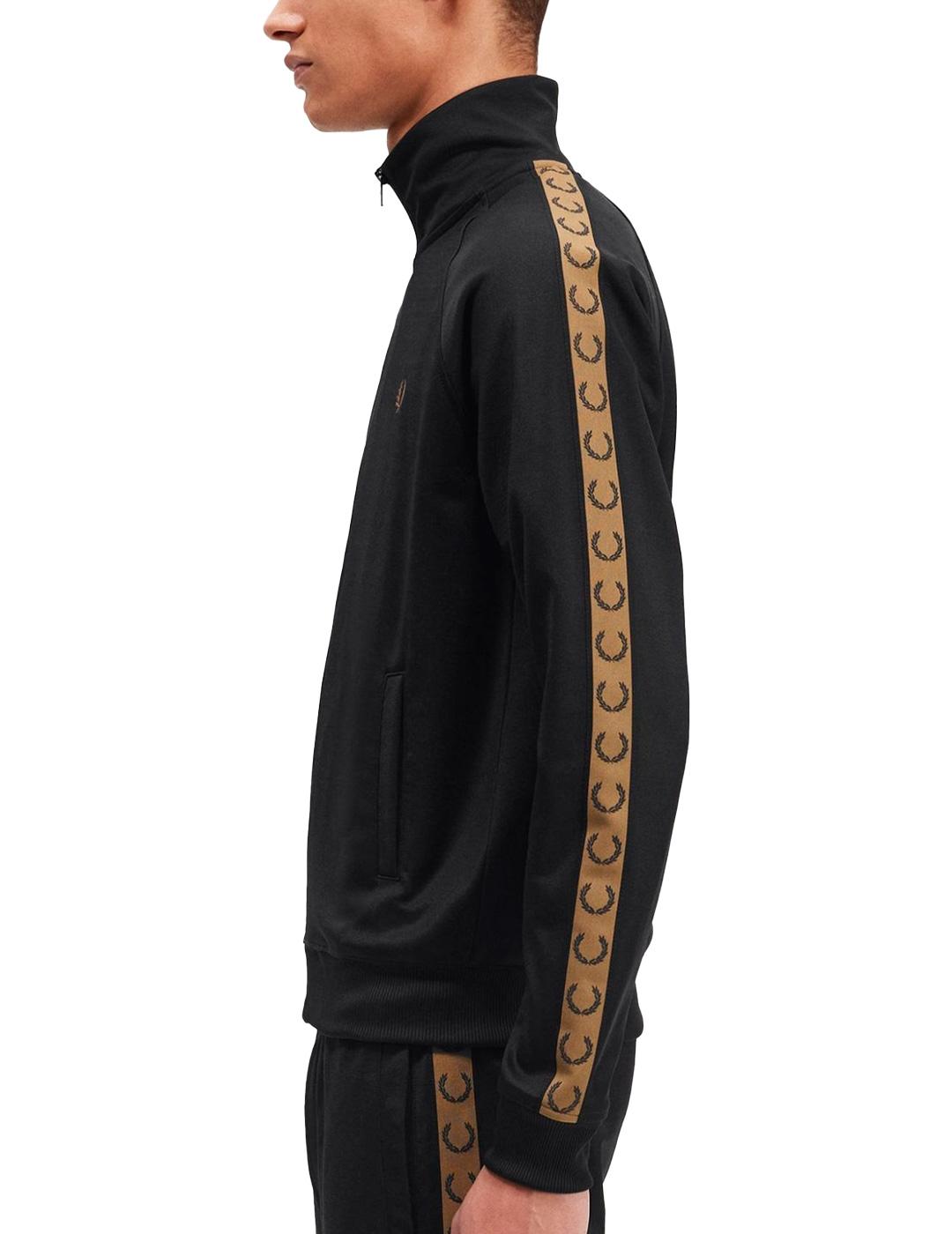 Chaqueta Fred Perry con cinta deportiva Negro