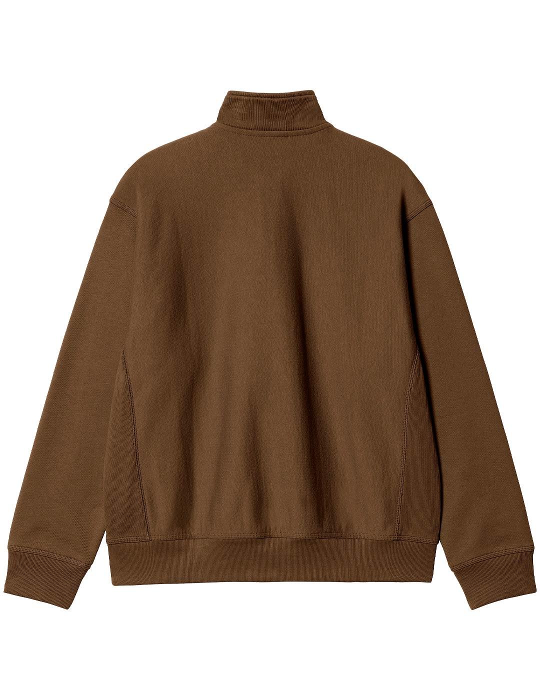 Sudadera Carhartt Wip Half Zip American Scr Marrón