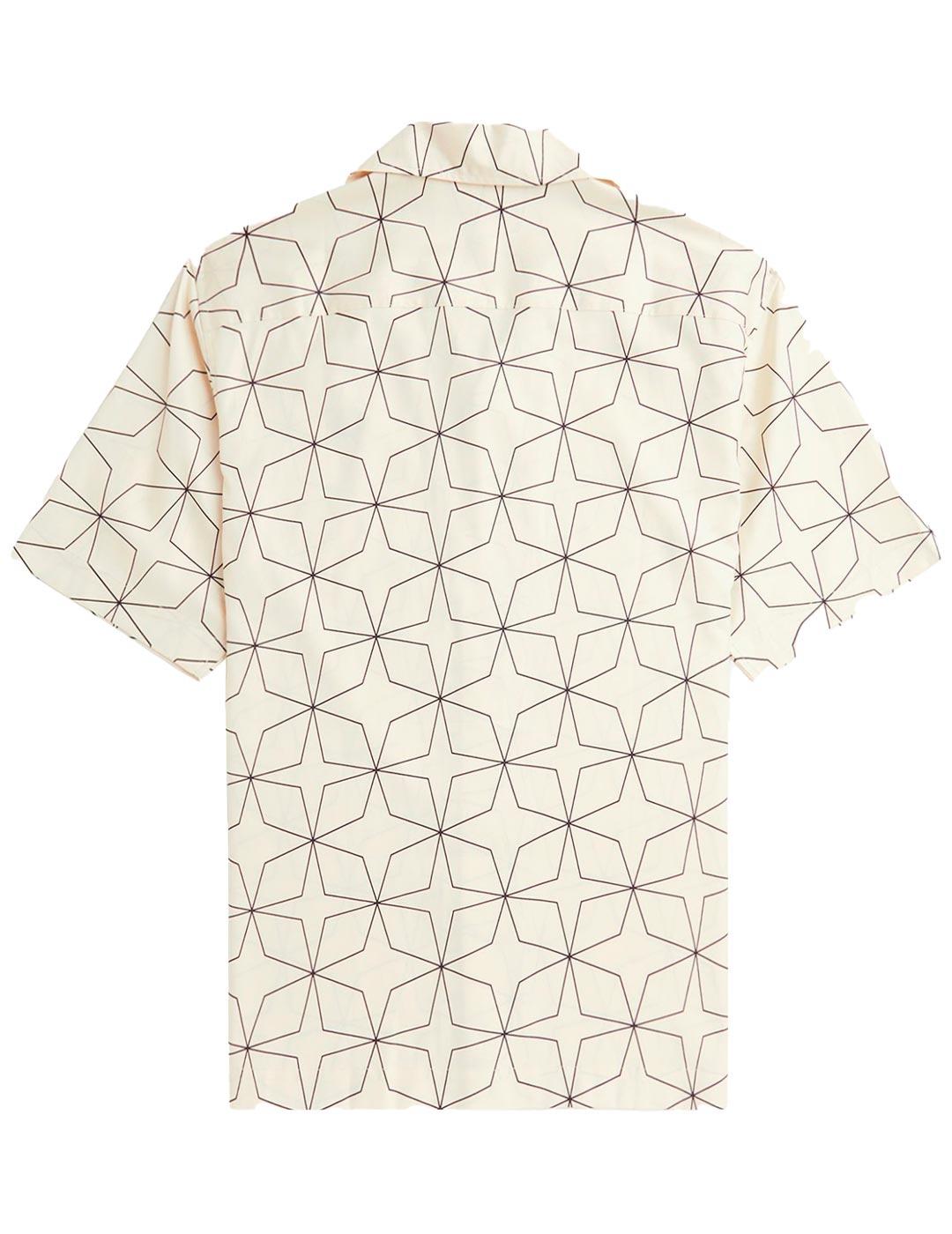 Camisa Fred Perry Geometric Print Revere Collar