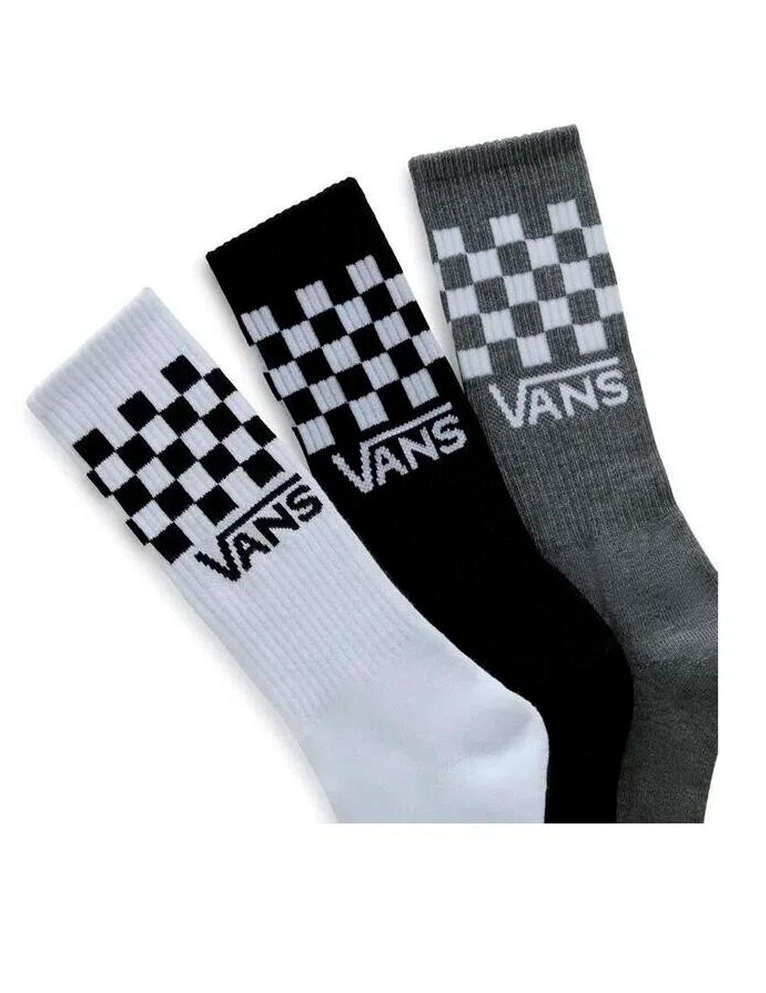 Calcetines Vans Classic Check Crew (pack 3)