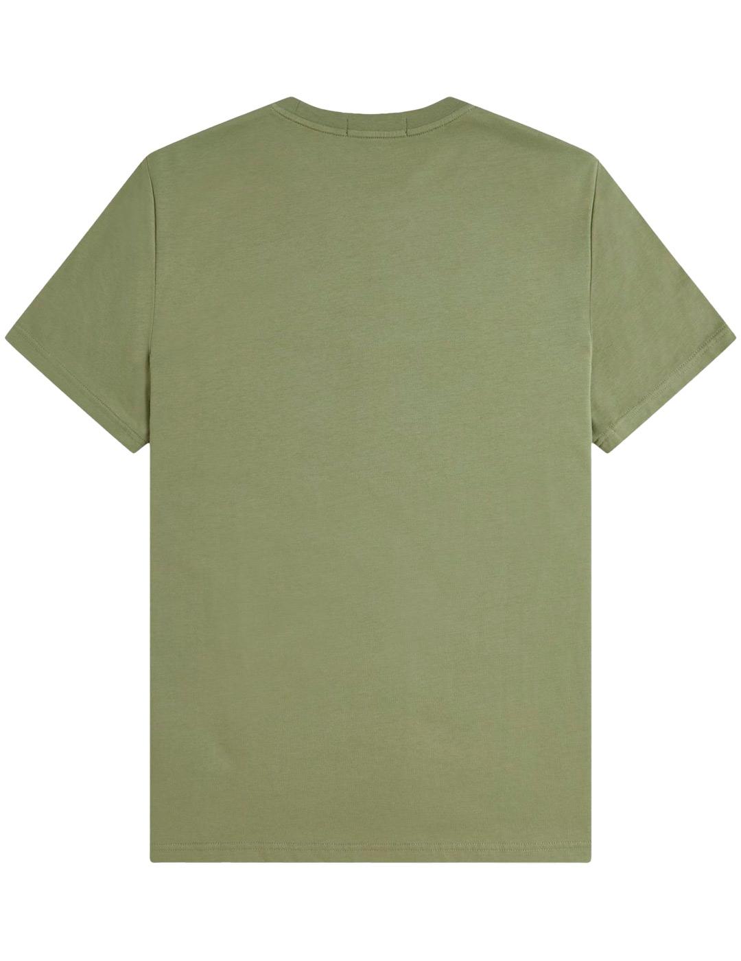 Camiseta bordada Fred Perry Verde