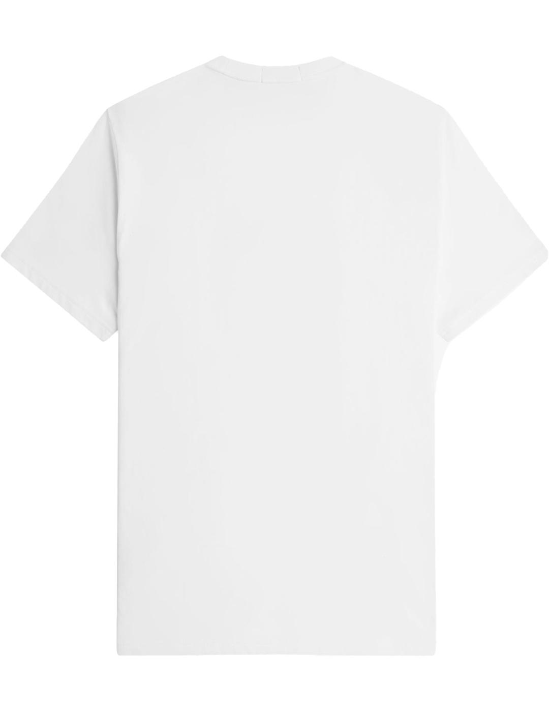 Camiseta Fred Perry con estampado gráfico en blanc