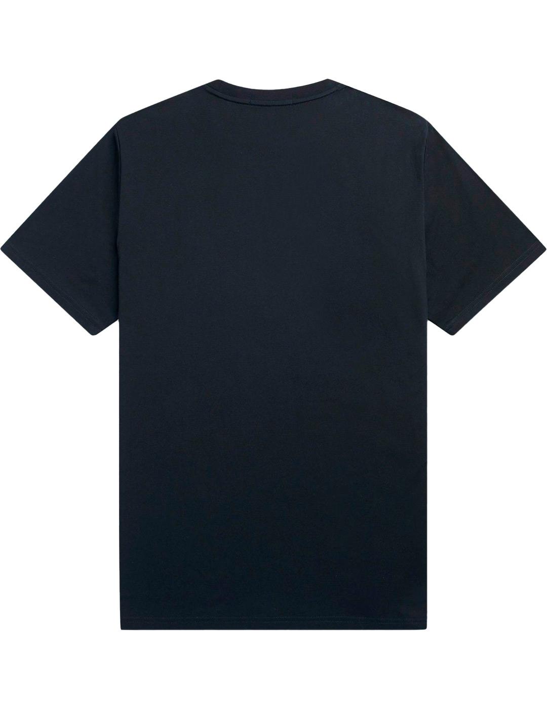 Camiseta bordada Fred Perry Marino