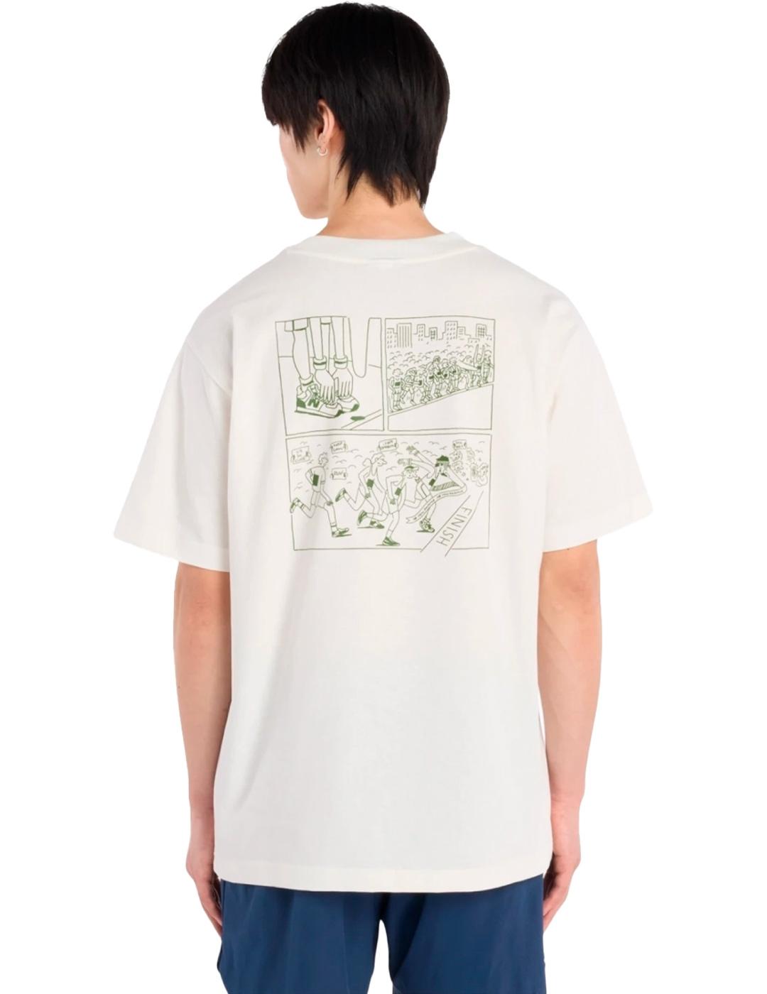 Camiseta New Balance  Athletics Runners Pin Blanco